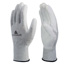 Guanti antistatico VE702PESD - poliestere / carbonio - taglia 10 - bianco - Deltaplus