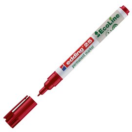 Marcatore permanente 25 Ecoline - punta tonda 1.0 mm - rosso - Edding