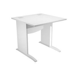 Scrivania Operativa Agorà Basic - fianchi a L melaminico - 80 x 80 x H 73 cm - bianco