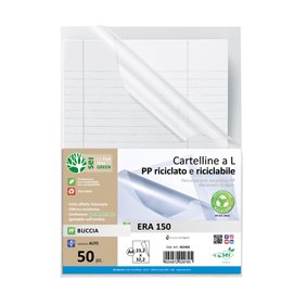 94541 Cartellina a L Era 150 - A4 - PP riciclato - buccia pesante - Sei rota - conf. 50 pezzi