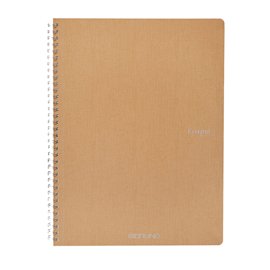 Maxiquaderno Ecoqua original - spiralato - A4 - 90 gr - 1 rigo - 70 fogli - bruno - Fabriano