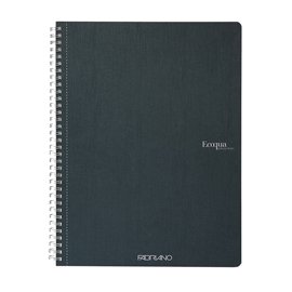 Maxiquaderno Ecoqua original - spiralato - A4 - 90gr - 1 rigo - 70 fogli - verde scuro - Fabriano