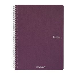 Maxiquaderno Ecoqua original - spiralato - A4 - 90 gr - 1 rigo - 70 fogli - vino - Fabriano