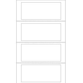Etichette adesive a modulo continuo TT951-2 - in carta - corsia singola - permanenti - 140 x 60 mm - 4 et/fg - 100 fogli - bianco - Markin