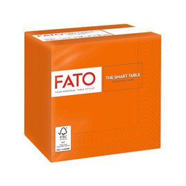 Tovagliolo - carta - 24 x 24 cm - 2 veli - arancio - Fato - conf. 100 pezzi