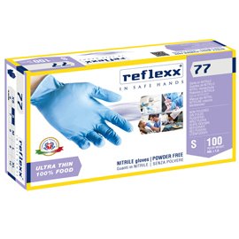 Guanti in nitrile R77 - tg S - azzurro - Reflexx - conf. 100 pezzi