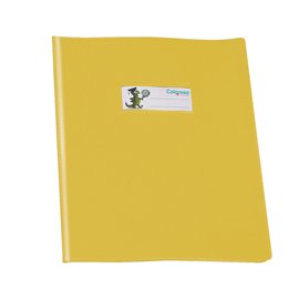 Copriquaderno GreenLine - c/alette - PVC - 220 mic - A5 - lucido coprente - giallo - Colorosa