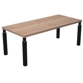 Scrivania direzionale Prestige Quadro - 180 x 90 cm - ciliegio arabis/nero