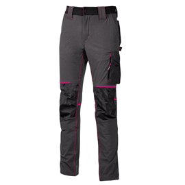 Pantaloni da donna Atom Lady - taglia L - grigio/fucsia - U-Power