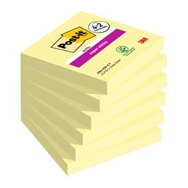 98958 Blocco foglietti Post-it Super Sticky - 76 x 76 mm - 90 fogli - giallo canary - Post-it - conf. 6 blocchi