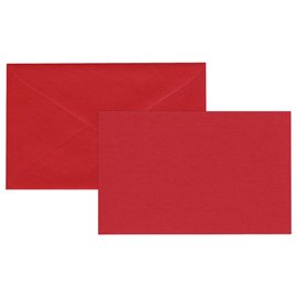 Biglietto natale neutro - con busta - 9 x 14 cm - rosso - Rex Sadoch