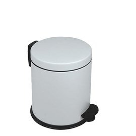 Pattumiera a pedale New Bin Basic - 5 L - metallo verniciato - bianco - Medial