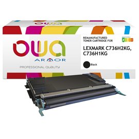 Armor - Toner Compatibile per Lexmark C736H1KG - Nero - 12.000 pag