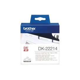 Brother - Rotolo etichetta continua - carta adesiva - Nero/Bianco - 12mm x 30