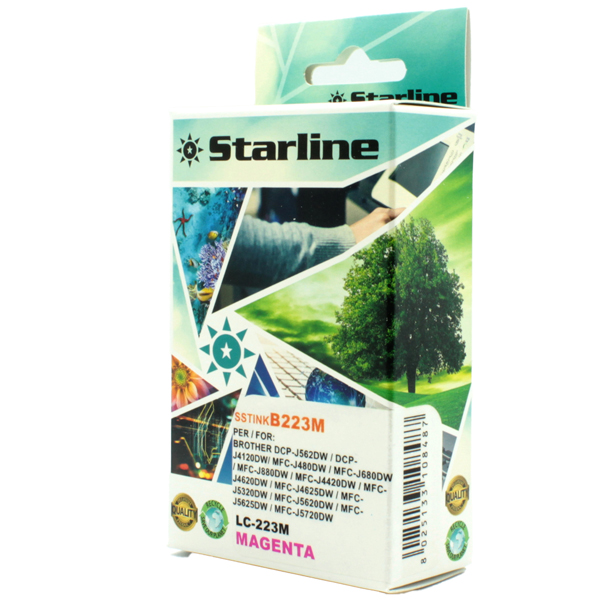 SSTINKB223M Starline - Cartuccia ink - per Brother - Magenta - LC223M - 9ml