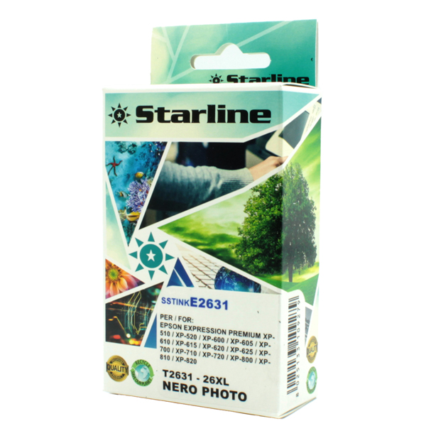 SSTINKE2631 Starline - Cartuccia ink - per Epson - Nero Photo - C13T26314012 - 26XL -11ml