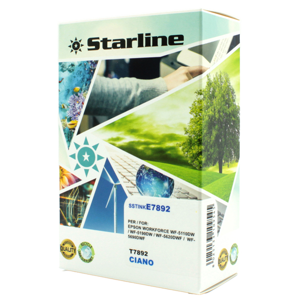 SSTINKE7892 Starline - Cartuccia ink - per Epson - Ciano - T7892 - C13T789240 - 55ml