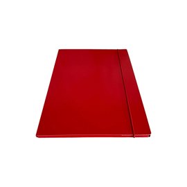 Cartella 3 lembi con elastico - 25 x 34 cm - dorso 1cm - rosso - Starline