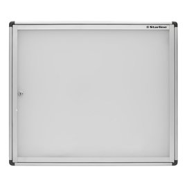 Bacheca per interni - con anta battente - fondo bianco magnetico - 6 fogli A4 - orizzontale - Starline
