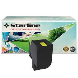STLLELCS410Y Starline - Toner Ricostruito - per Lexmark - Giallo - 70C2HY0 - 3.000 pag
