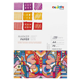 100236 Album disegno pennarello - A4 - 70 gr - 50 fogli - Carioca Plus