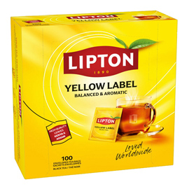 100266 Tè nero - Yellow Label - in filtro - Lipton - conf. 100 pezzi