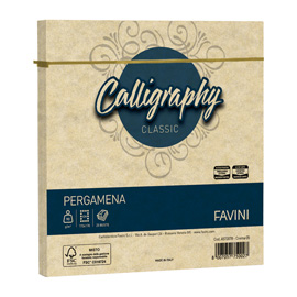 100412 Busta Calligraphy Pergamena - 170 x 170 mm - 90 gr - crema 05 - Favini - conf. 25 pezzi