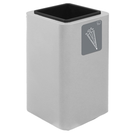 100474 Portaombrelli Cubo - 38 x 38 x 65 cm - acciaio - bianco - Stilcasa