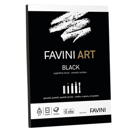 Album collato Black - A4 - 320 gr - 10 fogli - Favini Art