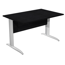 100799 Scrivania lineare Easy - 160 x 80 x 72 cm - Nero venato/grigio alluminio