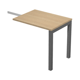 100872 Allungo reversibile dx/sx Agorà - 80x60cm - Rovere - Gamba antracite