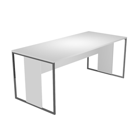 100873 Scrivania singola Essence - 120 x 80 cm - Bianco - Gamba antracite