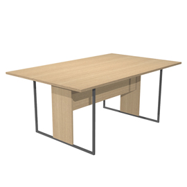 100889 Scrivania singola Essence - 160 x 80 cm - Rovere - Gamba antracite