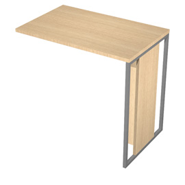 100901 Allungo reversibile dx/sx Essence - 80 x 50 cm - Rovere - Gamba antracite