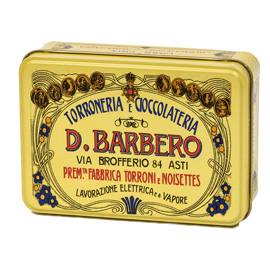 100971 Scrigno regalo - con praline miste - 150 gr - metallo - giallo - Barbero