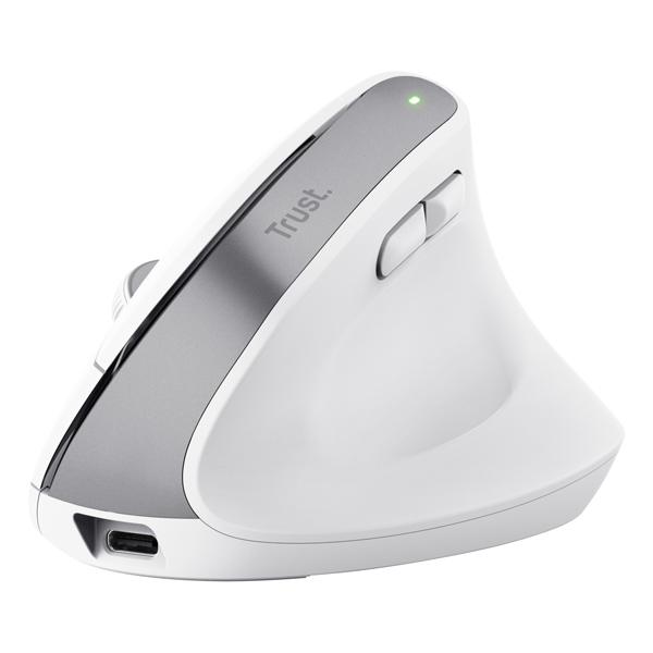 102848 Mouse Ergonomico Bayo+ wireless - bianco - Trust