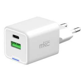 103084 Caricabatteria rapido - 2 porte - USB-C e USB-A da 20W - MKC