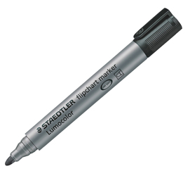 25288 Marcatore Lumocolor Flipchart 356 - a base d'acqua - punta tonda 2 mm - nero - Staedtler