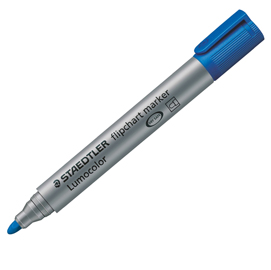 25290 Marcatore Lumocolor Flipchart 356 - a base d'acqua - punta tonda 2 mm - blu - Staedtler