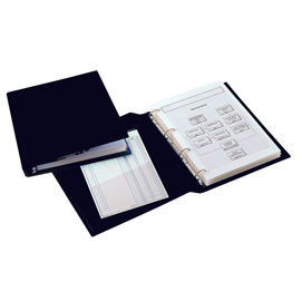 25410 Raccoglitore Sanremo 2000 - 22 x 30 cm - 4 anelli a D 30 mm - dorso 4 cm - nero - Sei Rota