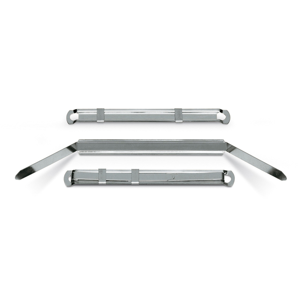 25901 Pressini fermafogli - metallo - 12 x 80 mm - Lebez - conf. 50 pezzi