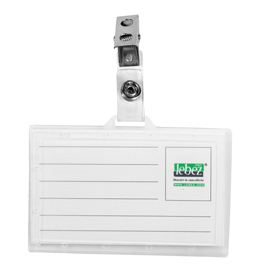 26173 Portabadge con clip - PVC semirigido - 9 x 5