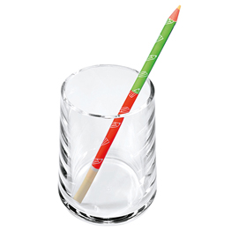26513 Portapenne a bicchiere - 7 x 10 cm - acrilico - trasparente - Lebez