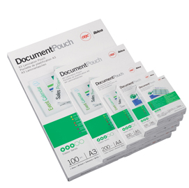 26597 Pouches - government card - 65 x 95 mm - 2 x 125 micron - GBC - conf. 100 pezzi