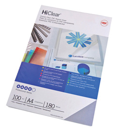 26952 Copertine Hi-Clear - A3 - 180 micron - neutro trasparente - GBC - conf. 100 pezzi