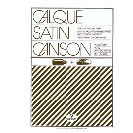 Blocco carta lucida satinata per disegno manuale - A3 - 50 fogli - 90gr - Canson
