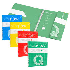 Raccoglitore Quablock - A4 - 4 anelli tondi 30 mm - dorso 4 cm - Pigna