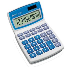 40603 Calcolatrice da tavolo 210X - 10 cifre - bianco - Ibico