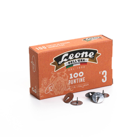 44690 Puntine - n. 3 - acciaio lucido - Leone - conf. 100 pezzi