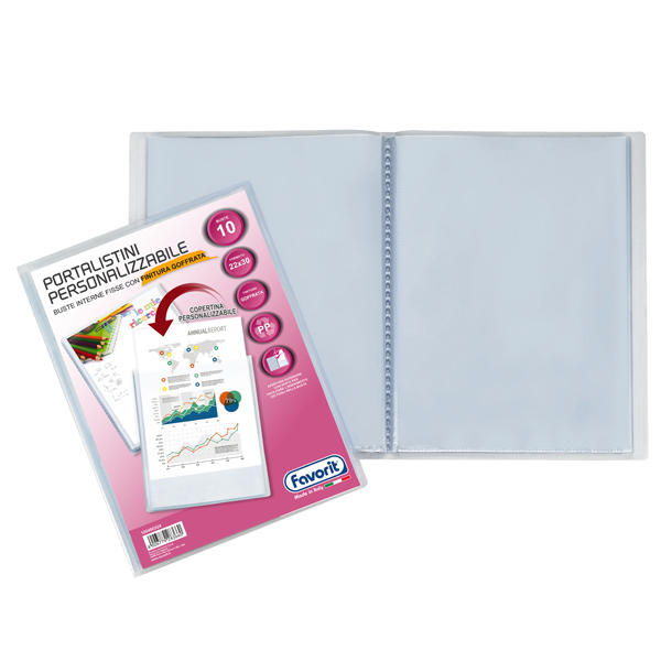44839 Portalistini personalizzabile Sviluppo - buccia - 22x30 cm - 10 buste - trasparente - Favorit